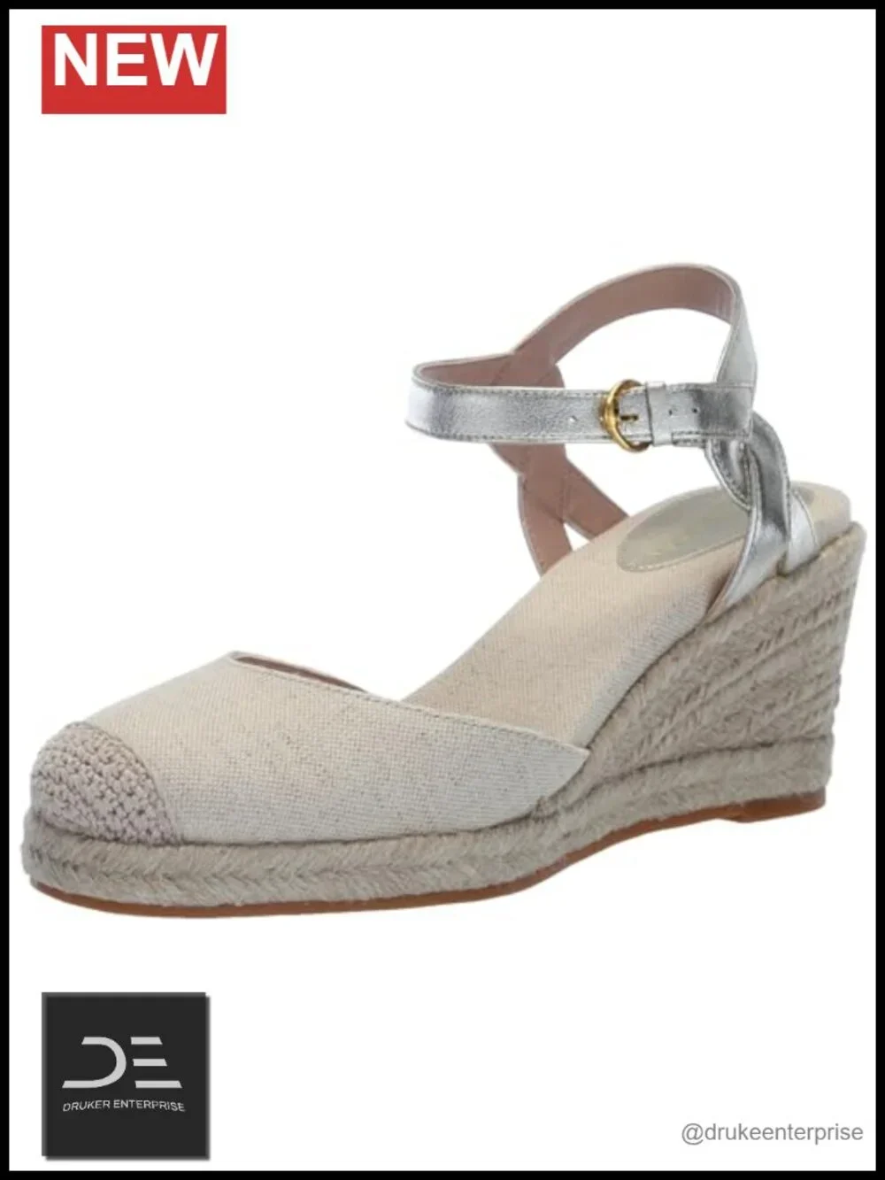 Cole Haan Cloudfeel Espadrille Wedge 80mm Women's Sandal Ankle Strap